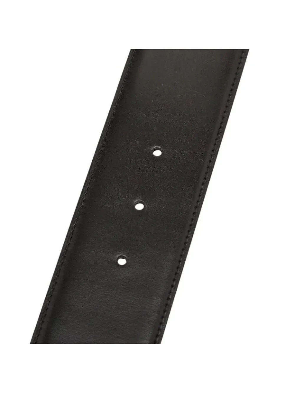 Cartier Panthere Round Buckle Belt Black Gold Leather
